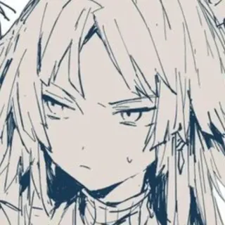 😒 4d312397 anime, sketsa, ilustrasi, potret whatsapp sticker