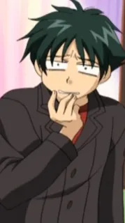 😣 091b4e6e anime, desenho animado, homem, preocupado, nervoso, chocado whatsapp sticker