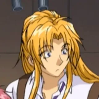 🙁 1c83f741 Anime, Mangá, Personagem, Cabelo loiro, Retrato whatsapp sticker