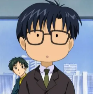 😮 73db9ce0 Anime, Óculos, Desenho animado, Personagem, Terno, Desenho whatsapp sticker