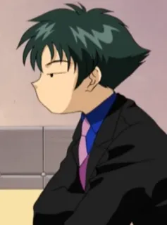 ☹️ b9681240 Anime, Masculino, Personagem, Terno, Gravata, Desenho animado whatsapp sticker