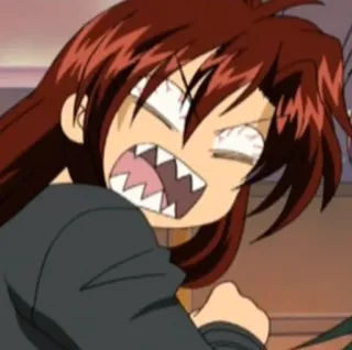 😡 dad8b311 anime, raiva, expressão, desenho animado, frustração whatsapp sticker