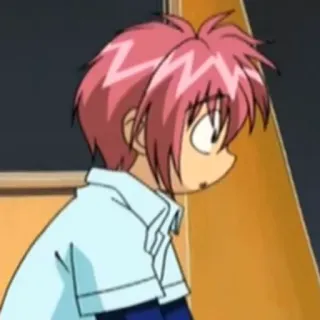 🤐 e92d713e Anime, Desenho animado, Personagem, Cabelo rosa, Mangá, Fofo, Menino whatsapp sticker