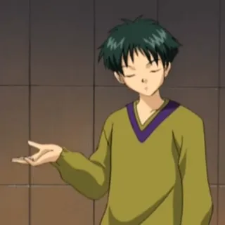 😒 f3329502 Anime, Menino, Personagem de desenho animado, Cabelo verde, Gesto de mão whatsapp sticker