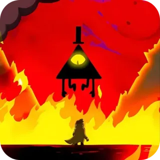 🔥 38ca9971 Bill Cipher Gravity Falls Bill Cipher, Gravity Falls, desenho animado, triângulo, olho, demônio, fantasia, mistério telegram sticker