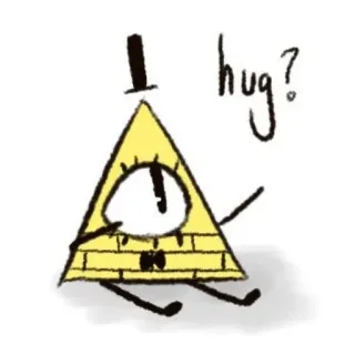 🥰 4d587331 Bill Cipher Gravity Falls hug? bill cipher, gravity falls, desenho animado, animado, personagem, abraço, amigável telegram sticker