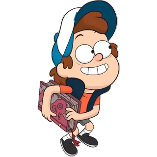 😂 4bc25546 Dipper Pines Gravity Falls dipper pines, gravity falls, cartone animato, personaggio, libro, mistero, serie tv telegram sticker
