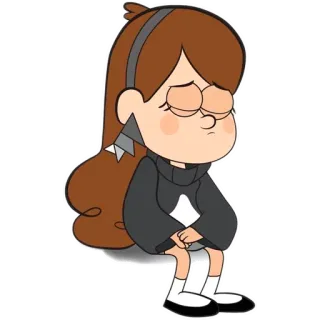 😢 9317ff3d Mabel Pines Gravity Falls Mabel Pines, Gravity Falls, cartone animato, Disney, animato, triste, personaggio telegram sticker