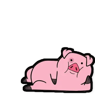 🐷 15212218 Waddles Gravity Falls Babi kartun, Babi merah muda, Waddles, Gravity Falls telegram sticker