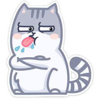 😝 b68df5ff kucing, hewan, stiker, imut, lucu telegram sticker