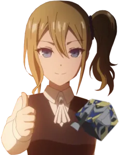 👍 5ae2aab2 动漫, 女孩, 金发, 点赞 telegram sticker