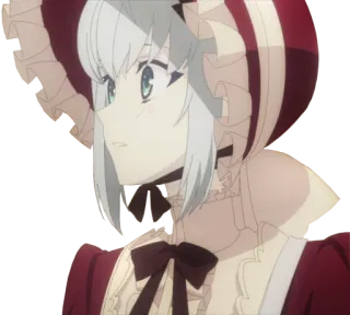 😯 b268dba6 动漫, 女孩, 肖像, 复古, 连衣裙, 插画 telegram sticker