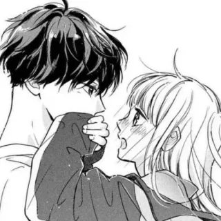 🈶 5ffe92ac manga, anime, couple, romance, love, art whatsapp sticker
