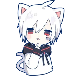 🌏 8144569e anime, cat, kawaii, cute, manga, sticker whatsapp sticker