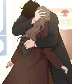 🉑 a6345113 hug, love, romance, couple, affection whatsapp sticker