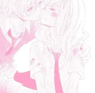 🎂 bd8c30ed anime, kiss, romance, love, cute, pink, couple whatsapp sticker