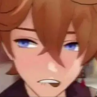 🎴 c3785c0a Tartaglia Genshin Impact anime, video game, tartaglia, genshin impact, character, face, smiling whatsapp sticker