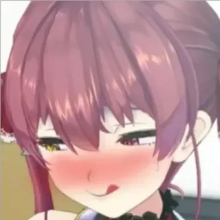 🎥 c9f33651 Marine anime, vtuber, character, girl whatsapp sticker