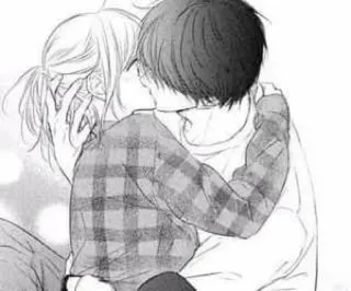 😃 ef37967d anime, kissing, couple, romance, love whatsapp sticker