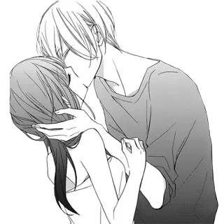 🈷 f0cbcc5a anime, kiss, romance, couple, love, manga whatsapp sticker