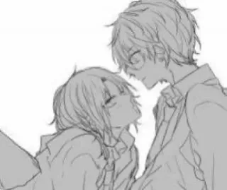 🚭 fcd10e05 anime, couple, love, romance, drawing whatsapp sticker