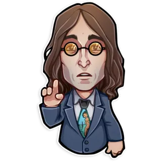 😨 d4876d28 John Lennon Desenho animado, John Lennon, Beatles, Músico, Cantor telegram sticker