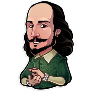 👏 ec9f789f William Shakespeare Shakespeare, Dramaturgo, Autor, Literatura, Retrato, Inglês telegram sticker
