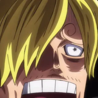 🏴‍☠️ 98b32a20 Sanji One Piece Anime, Sanji, One Piece, Desenho animado, Personagem, Expressão whatsapp sticker