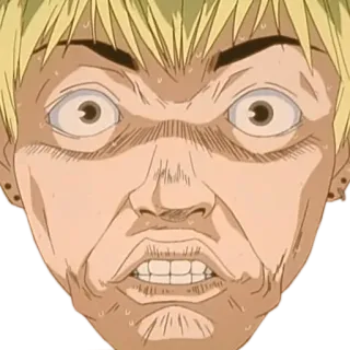 😬 f01c4c9a zły, twarz, kreskówka, anime, wyraz, zszokowany telegram sticker