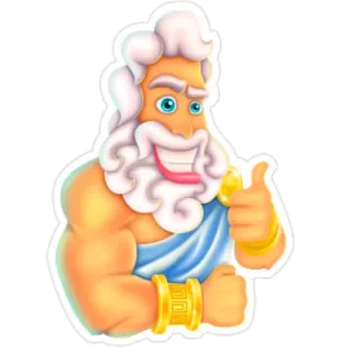 👍 12d9026a Zeus Zeus, Mitología griega, Dios, Pulgar arriba, Dibujos animados, Mitología, Personaje whatsapp sticker
