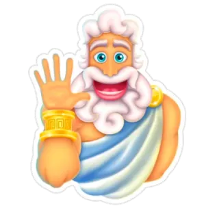 👋 809ef15d Zeus Zeus, Mitología griega, Dios, Dibujos animados, Personaje, Deidad whatsapp sticker