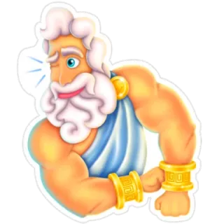 😜 b1155269 Zeus Zeus, Mitología griega, Dios, Dibujos animados, Personaje, Olimpo whatsapp sticker