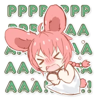 😡 2d2d1890 PPPPPAAAAAA! Anime, Sticker, Dessin animé, Mignon, Chibi telegram sticker