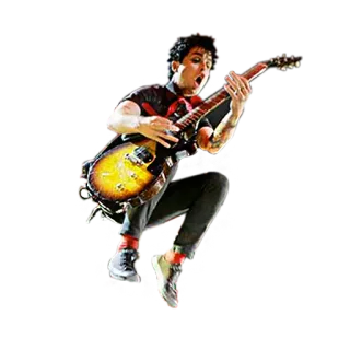 😵 0ac27ba4 Billie Joe Armstrong musisi, gitar, penyanyi, Green Day, rock, pertunjukan telegram sticker