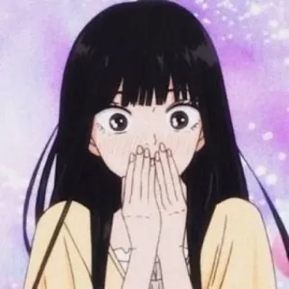 🥰 02b906a6 anime, garota, surpresa, chocada whatsapp sticker