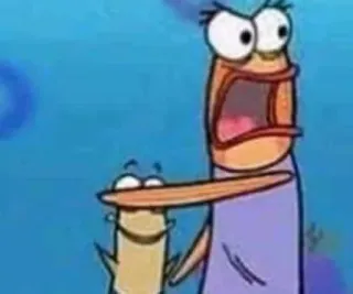 🤬 40e6df54 desenho animado, peixe, Bob Esponja whatsapp sticker