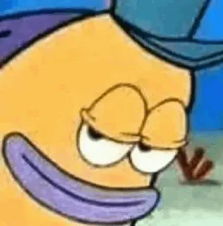 😏 4dffadf8 peixe, chapéu, arrogante, desenho animado, emoji, personagem whatsapp sticker