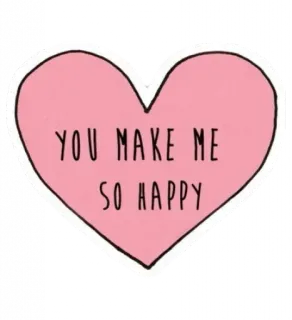 🥰 e4cc861f YOU MAKE ME
SO HAPPY coração, amor, feliz, rosa, carinho, positivo whatsapp sticker
