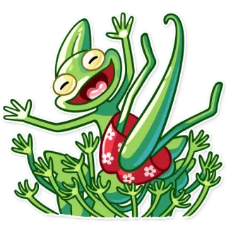 👏 1c778ef9 Tắc kè hoa, Hoạt hình, Động vật, Hài hước, Vui nhộn, Nhiệt đới telegram sticker