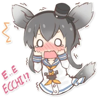 Green tea neko by @anime_stickerr telegram stickers