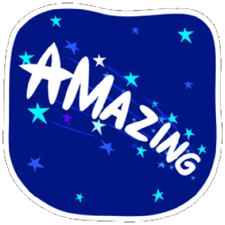 👏 75e3fb8f Amazing bintang, luar biasa, berkilau, biru, positif, baik, sukses, motivasi telegram sticker