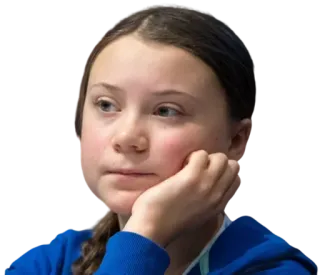 🤔 6048f9f4 Greta Thunberg เกรตา ทุนเบิร์ก, นักกิจกรรมด้านสภาพอากาศ, สิ่งแวดล้อม, เยาวชน, นักกิจกรรม telegram sticker