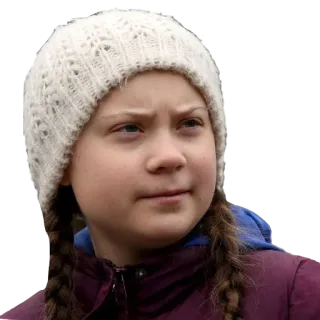 😎 ad99c5b6 Greta Thunberg เกรตา ทุนเบิร์ก, นักเคลื่อนไหว, การเปลี่ยนแปลงสภาพภูมิอากาศ, วัยรุ่น, ภาพเหมือน telegram sticker