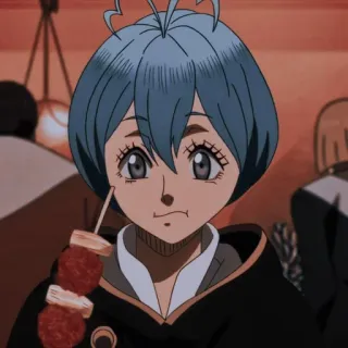 ❤️ 802d9161 Grey Black Clover Anime, Manga, Grijs, Black Clover, Schattig, Personage, Eten telegram sticker