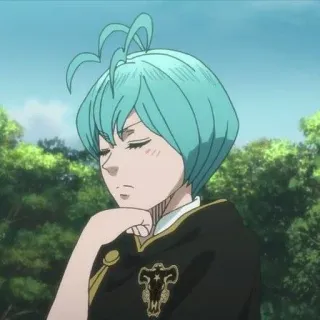 Grey black clover telegram stickers