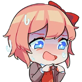 @GreySunders || Doki Doki Literature Club! whatsapp stickers