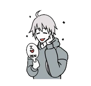 ☺️ f2031598 Zen I ❤️ ZEN Zen, Amor, Personagem, Fanart telegram sticker