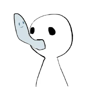 〰 2cafb619 stick figure, swallowing, abstract, cartoon, digital art telegram sticker