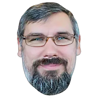 😉 019e48ba homme, portrait, lunettes, barbe, visage, photo d'identité telegram sticker