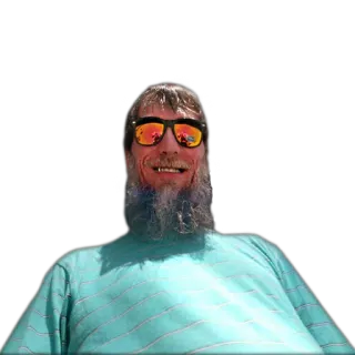 😳 e42c37f3 homme, barbe, lunettes de soleil, portrait, personne, selfie telegram sticker